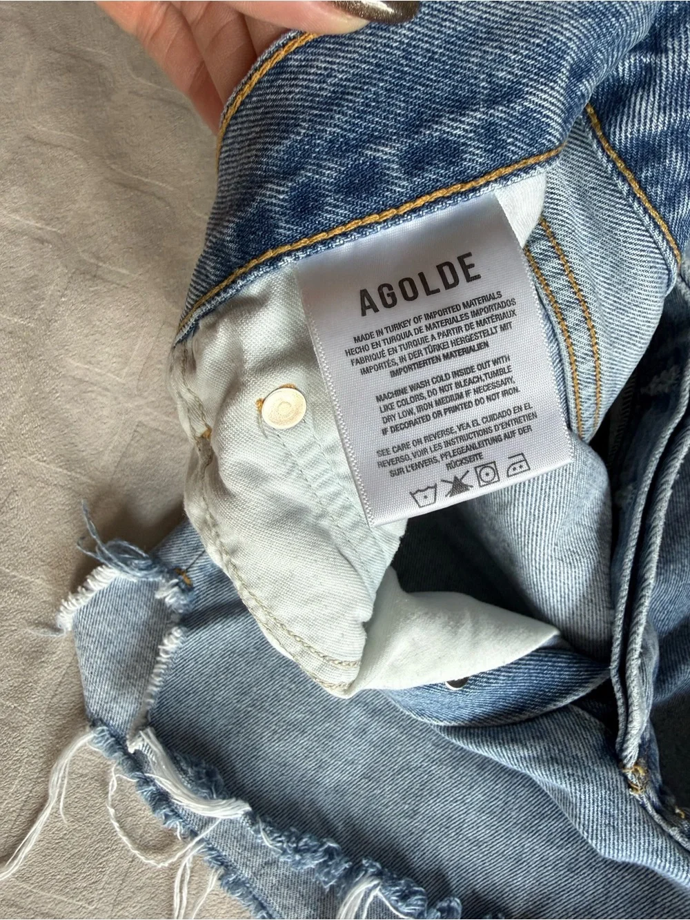 Agolde Parker long Cutoff Shorts size 30